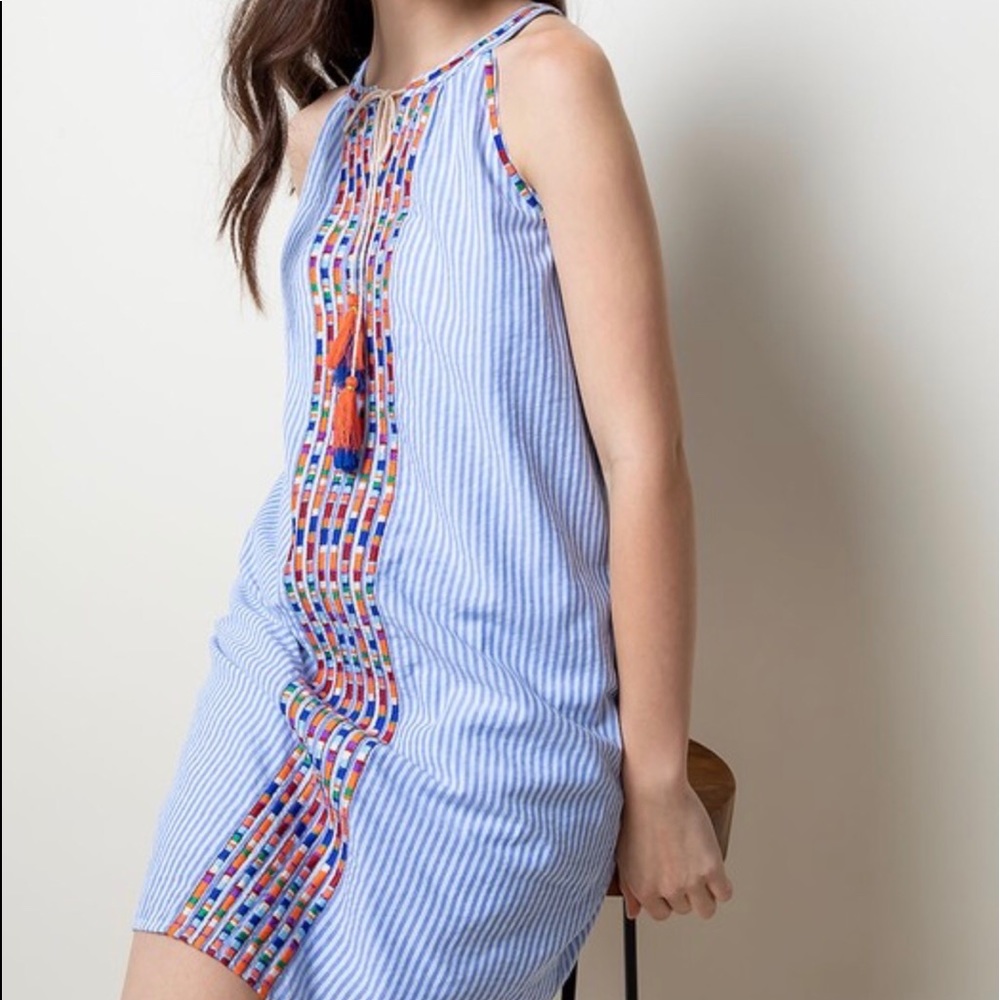 THML new dress with embroidery front panel